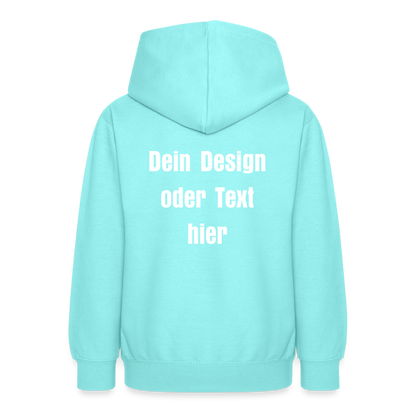 Teenager Hoodie - personalisierbare Vorder- und Rückseite - Pfefferminze