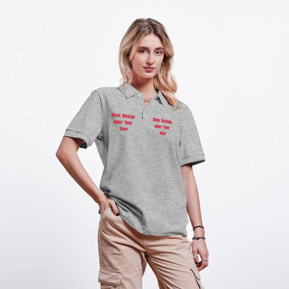 Stanley/Stella Unisex Bio-Poloshirt PREPSTER - personalisierbar - Grau meliert