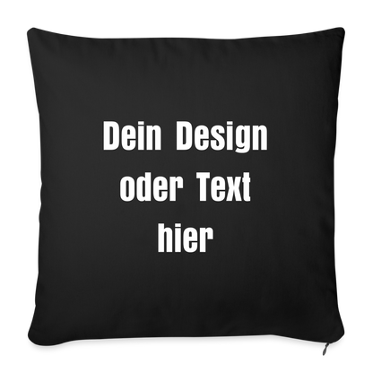 Sofakissenbezug 44 x 44 cm - personalisierbar - Schwarz