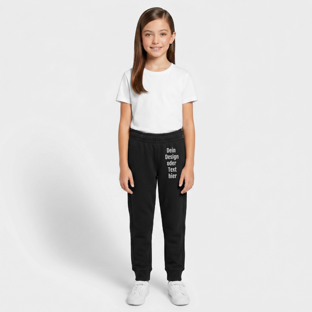 Kinder/Teenager Premium Sweathose  - personalisierbar - Schwarz