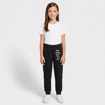 Kinder/Teenager Premium Sweathose  - personalisierbar - Schwarz