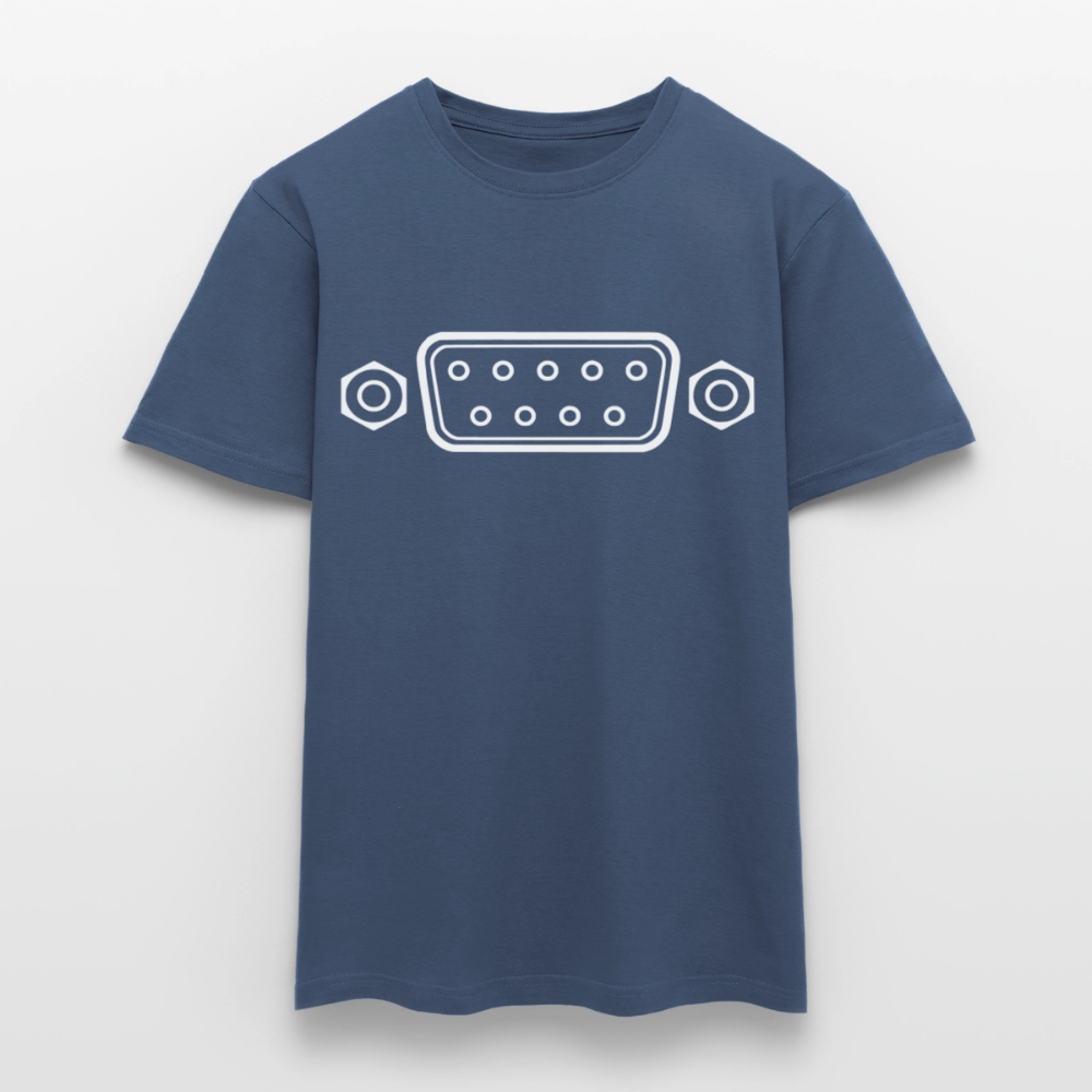 DB-9 RS-232 Retro T-Shirt für Herren - Dunkles Denimblau