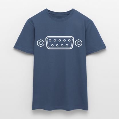 DB-9 RS-232 Retro T-Shirt für Herren - Dunkles Denimblau