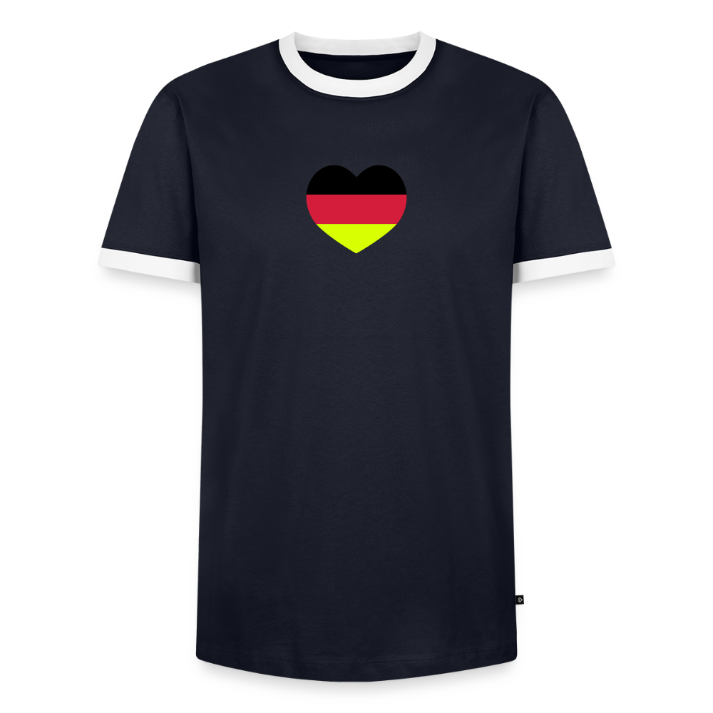 Männer T-Shirt Fussball "Spielmacher" - Navy/Weiß 