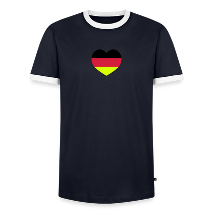 Männer T-Shirt Fussball "Spielmacher" - Navy/Weiß 