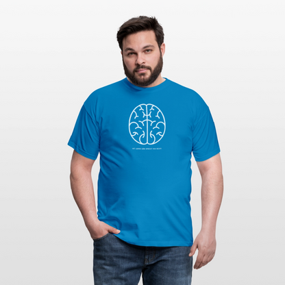 "Hirn" Motiv-T-Shirt für Männer - Royalblau