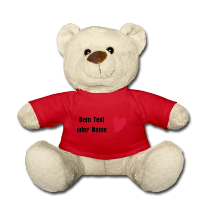 Teddy "Valentine" - personalisierbarer Text oder Name - Rot