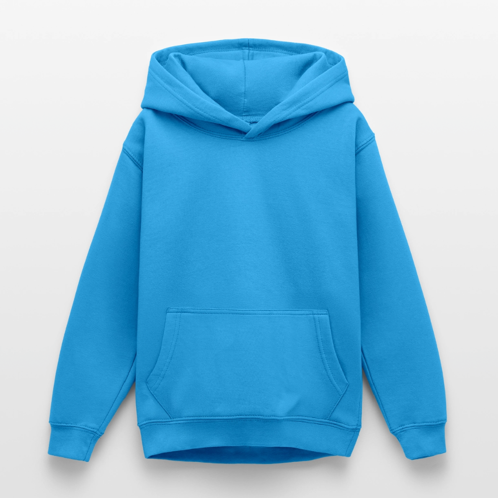 Teenager Hoodie - personalisierbare Vorder- und Rückseite - Meeresblau