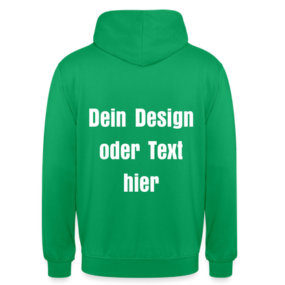 Unisex Hoodie - personalisierbare Vorder- und Rückseite - Kelly Green