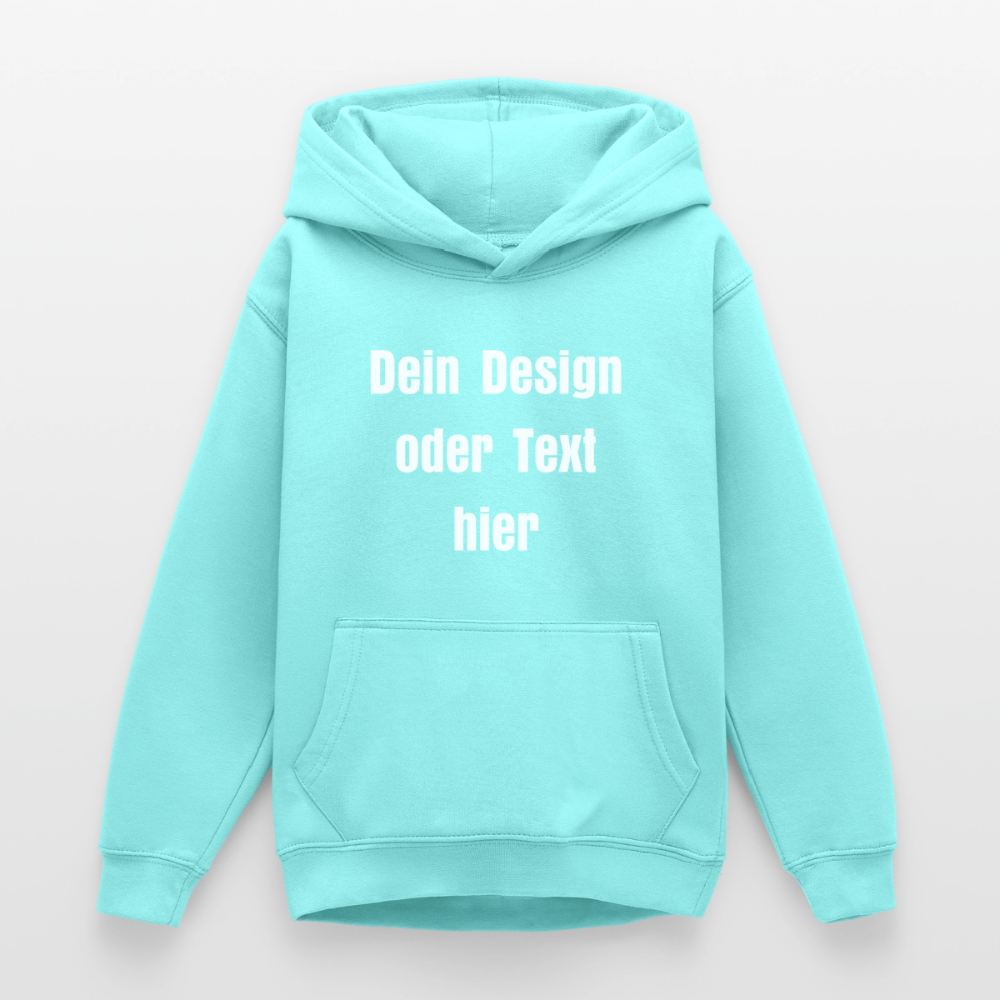 Teenager Hoodie - personalisierbare Vorder- und Rückseite - Pfefferminze