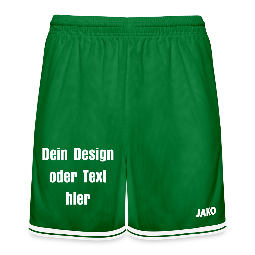 JAKO Basketball Short Center 2.0 - personalisierbar - Grün/Weiß