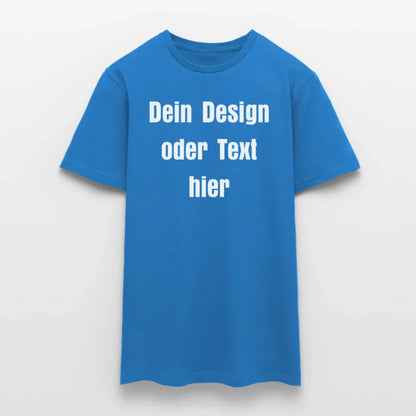 Männer T-Shirt - personalisierbare Vorder- und Rückseite - Royalblau