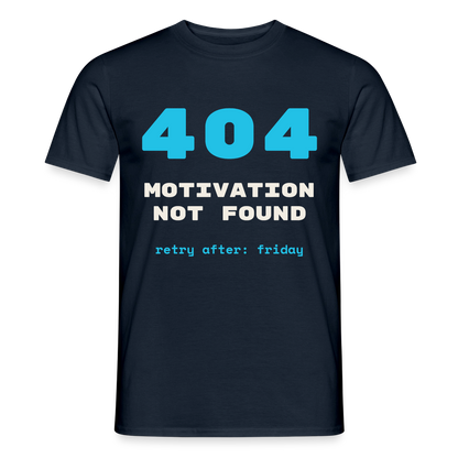 404 Motivation not found. Retry after: friday Motiv-T-Shirt für Männer, Farbe Navy