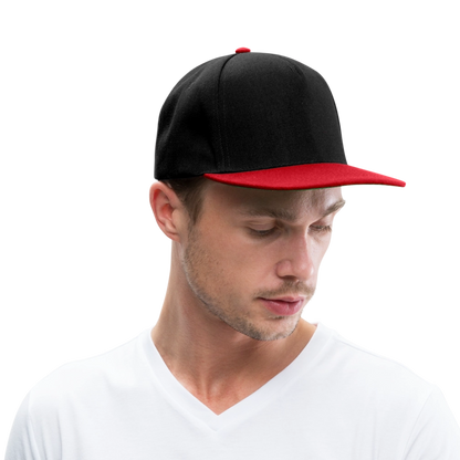 Snapback Cap - personalisierbar - Schwarz/Rot