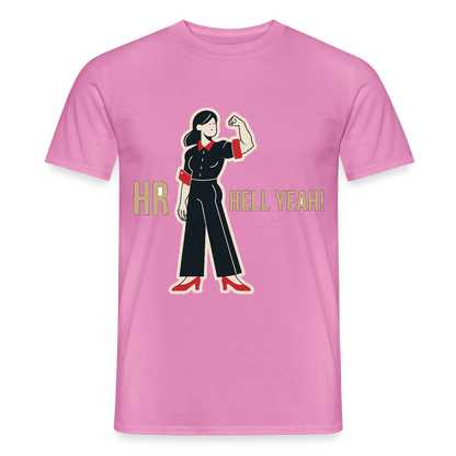HR. Hell yeah! Motiv-T-Shirt für Männer, Farbe Pink