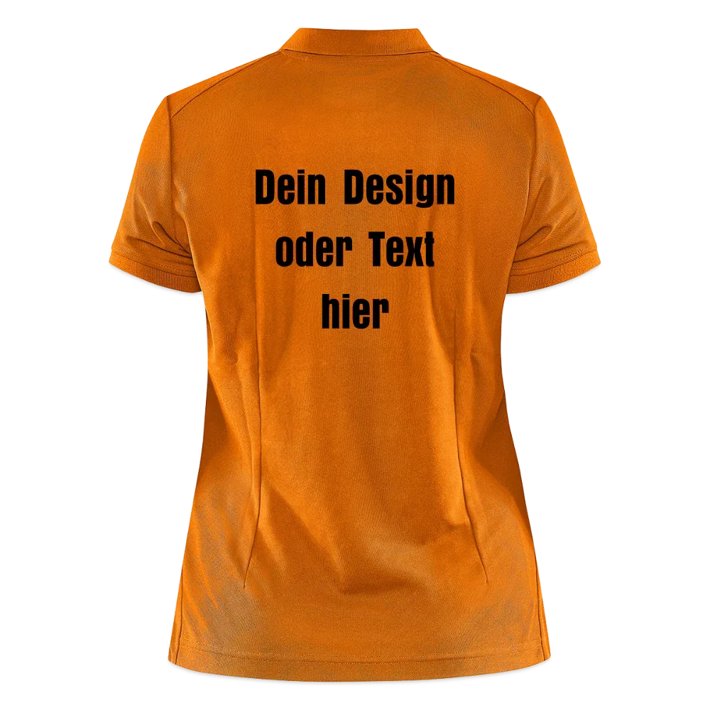 CRAFT Core Unify Frauen Polo Shirt - personalisierbar - Hellorange meliert