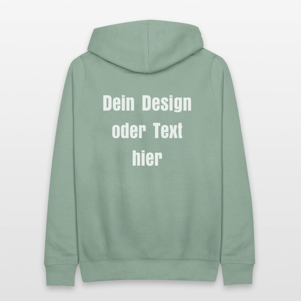 Frauen Hoodie - personalisierbare Vorder- und Rückseite - Graugrün