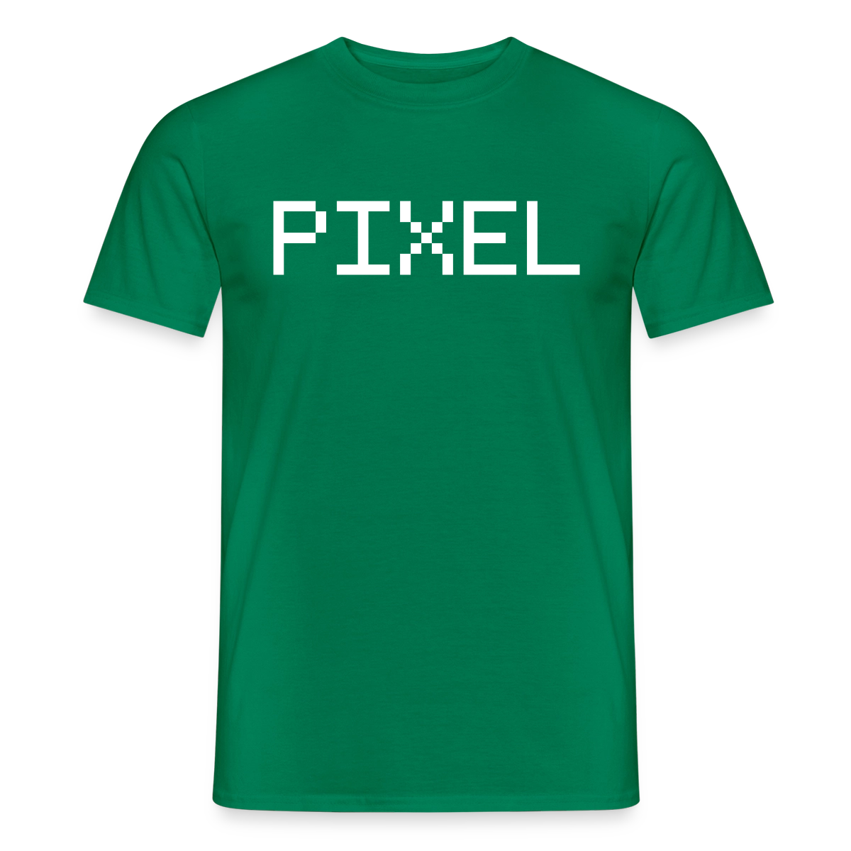 Pixel. Monochrom-Motiv Motiv-T-Shirt für Männer, Farbe Kelly Green