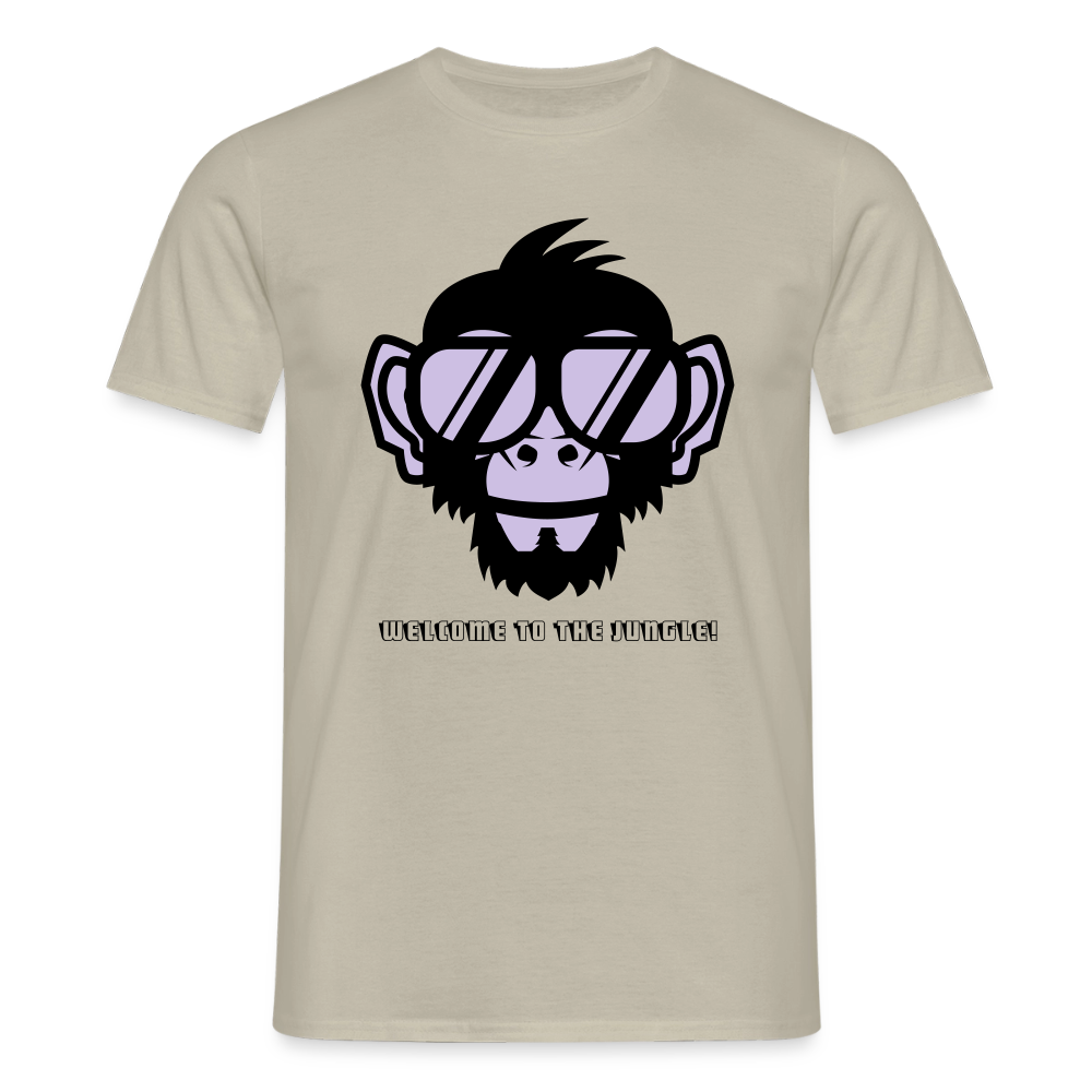 "Welcome to the Jungle" Motiv-T-Shirt für Männer - Sandbeige
