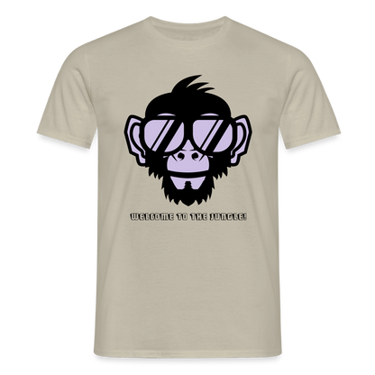 "Welcome to the Jungle" Motiv-T-Shirt für Männer - Sandbeige