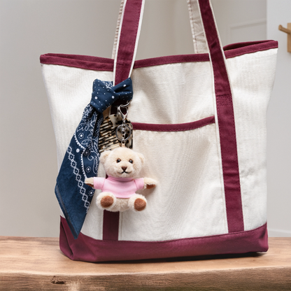 Kuscheltier Schlüsselanhänger - personalisierbar - Rosa