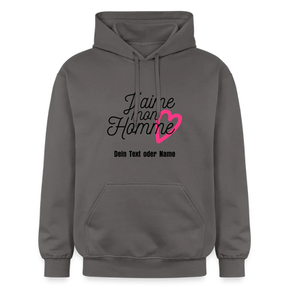 Kuschel-Hoodie "Valentine" für Frauen – personalisierbar & weich - Dunkelgrau