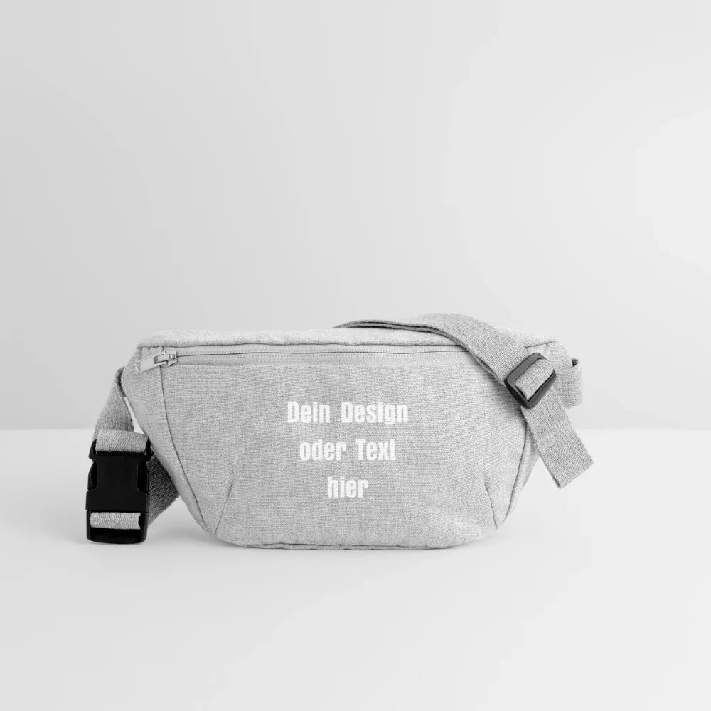 Stanley/Stella recycelte Gürteltasche - personalisierbar - Grau meliert
