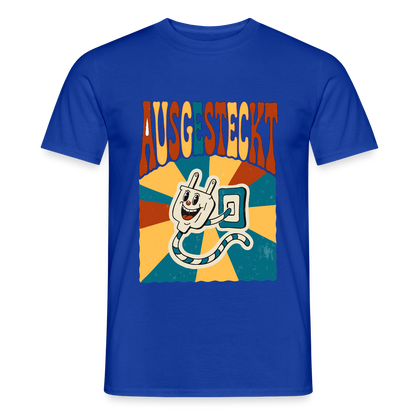 "Ausgesteckt. Midcentury-Motiv" Motiv-T-Shirt für Männer, Farbe Dunkelblau