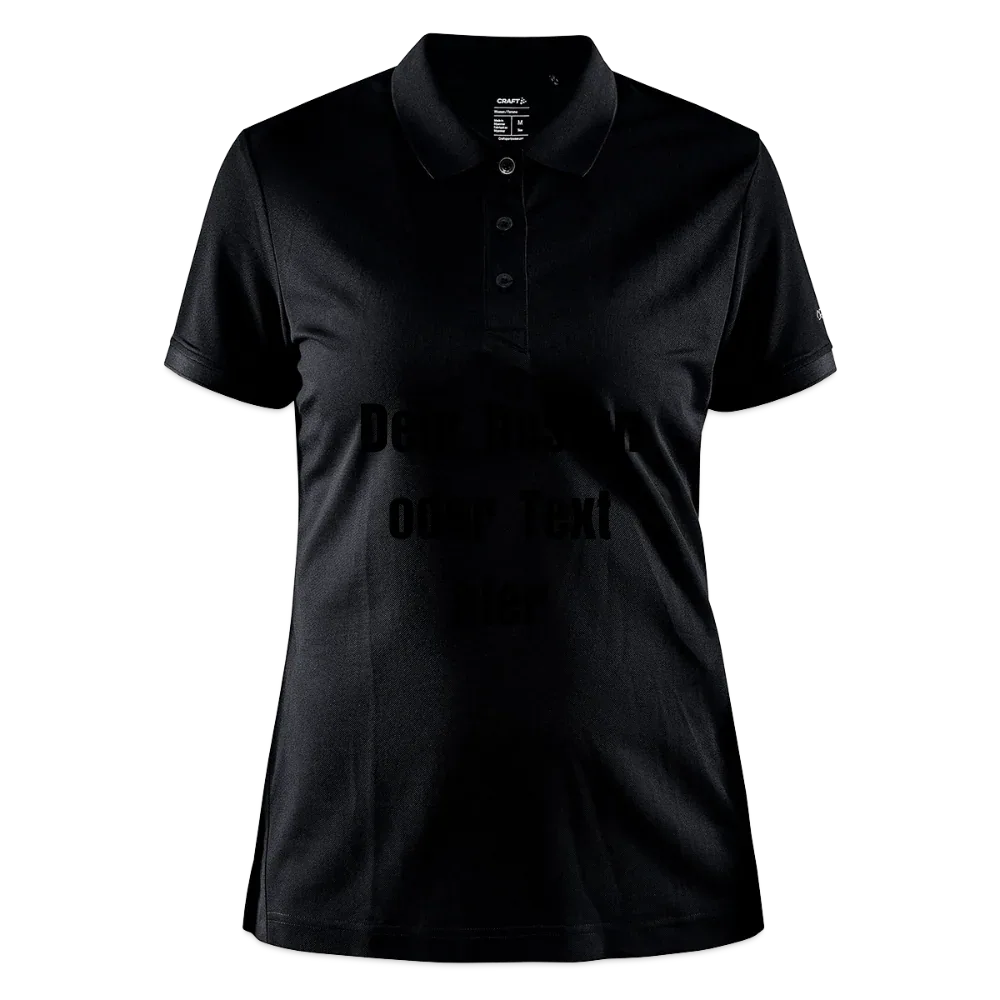 CRAFT Core Unify Frauen Polo Shirt - personalisierbar - Schwarz