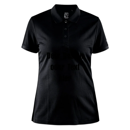 CRAFT Core Unify Frauen Polo Shirt - personalisierbar - Schwarz