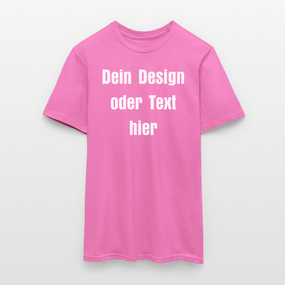 Männer T-Shirt - personalisierbare Vorder- und Rückseite - Pink