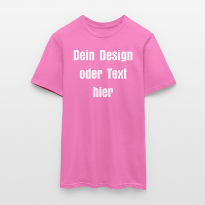 Männer T-Shirt - personalisierbare Vorder- und Rückseite - Pink