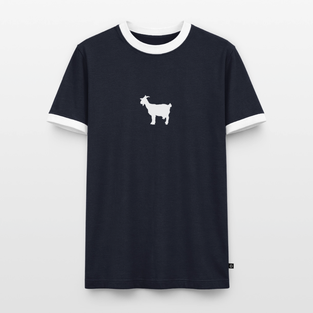 Männer T-Shirt "GOAT" - Navy/Weiß 