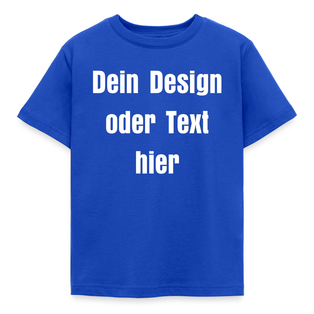 Kinder T-Shirt - personalisierbare Vorder- und Rückseite - Royalblau