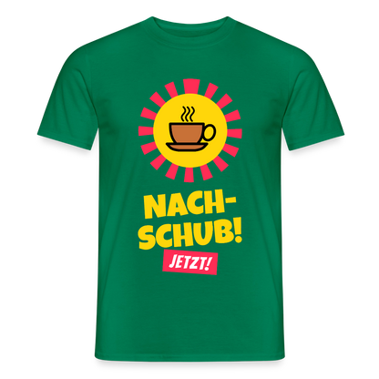 "Nachschub! Jetzt!" Motiv-T-Shirt für Männer, Farbe Kelly Green
