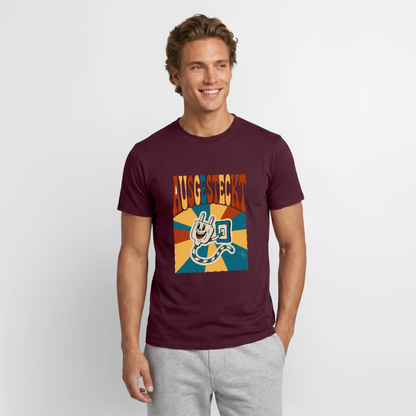 "Ausgesteckt. Midcentury-Motiv" Motiv-T-Shirt für Männer, Farbe Ziegelrot