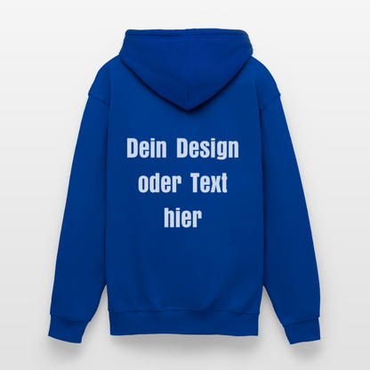 Unisex Hoodie - personalisierbare Vorder- und Rückseite - Royalblau