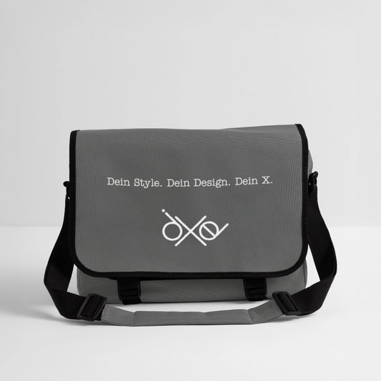 Umhängetasche - personalisierbar - Graphit/Schwarz