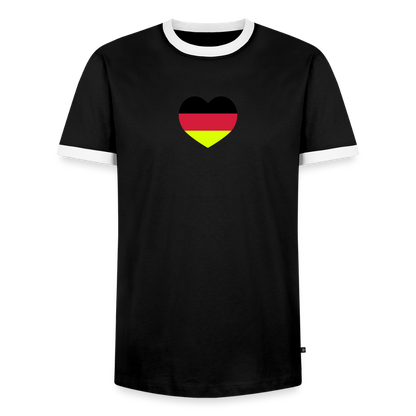 Männer T-Shirt Fussball "Spielmacher" - Schwarz/Weiß