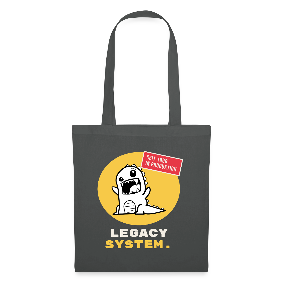 Legacy System. Seit 1998 in Produktion. Stoffbeutel, Farbe Graphite