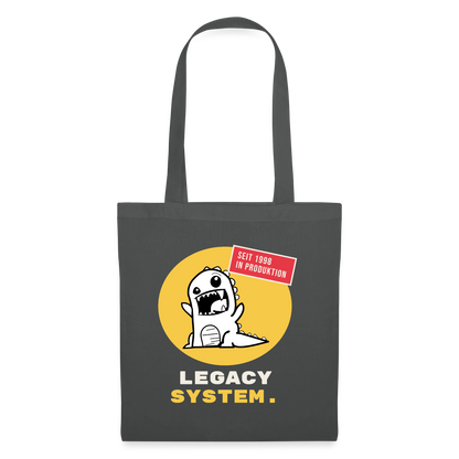 Legacy System. Seit 1998 in Produktion. Stoffbeutel, Farbe Graphite