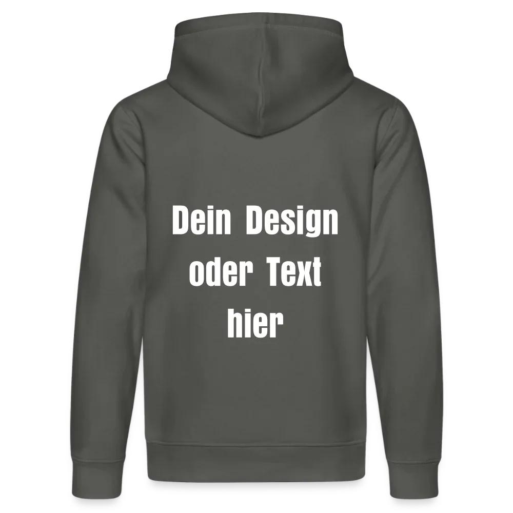 Stanley/Stella Unisex Bio-Hoodie DRUMMER - personalisierbare Vorder- und Rückseite - Anthrazit