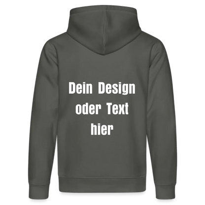 Stanley/Stella Unisex Bio-Hoodie DRUMMER - personalisierbare Vorder- und Rückseite - Anthrazit