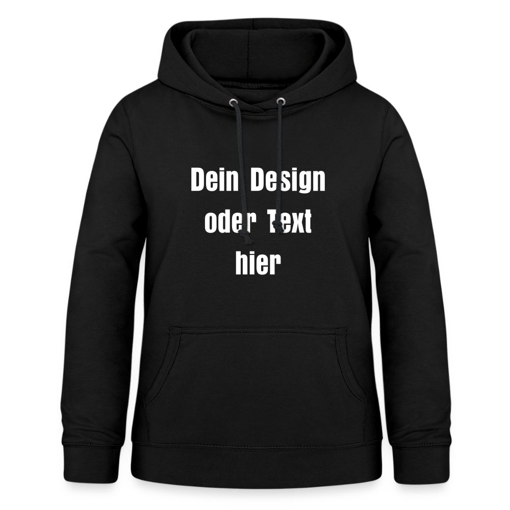 Frauen Hoodie - personalisierbare Vorder- und Rückseite - Schwarz