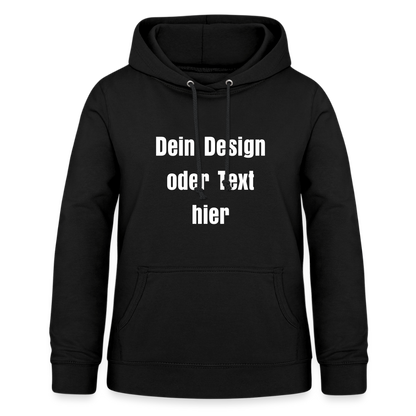 Frauen Hoodie - personalisierbare Vorder- und Rückseite - Schwarz