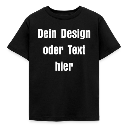 Kinder T-Shirt - personalisierbare Vorder- und Rückseite - Schwarz