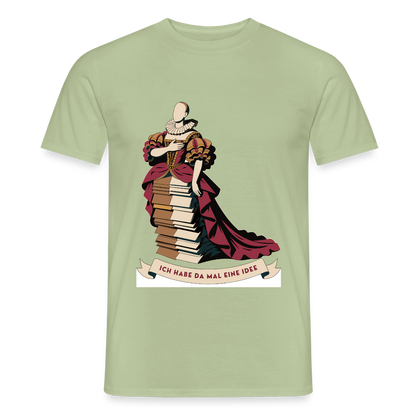 "Ich habe da mal eine Idee. Barock-Motiv" Motiv-T-Shirt für Männer, Farbe Sage