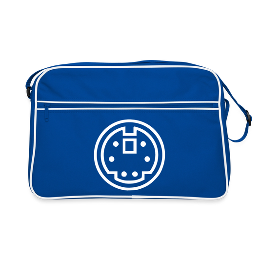 "PS/2" Motiv-Retro-Tasche, Farbe Blau/Weiß