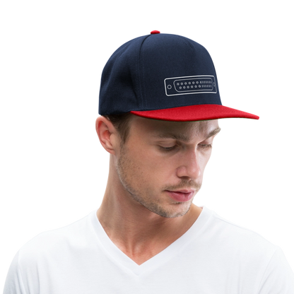 DB-25 LPT1 Retro Snapback Cap - Navy/Rot