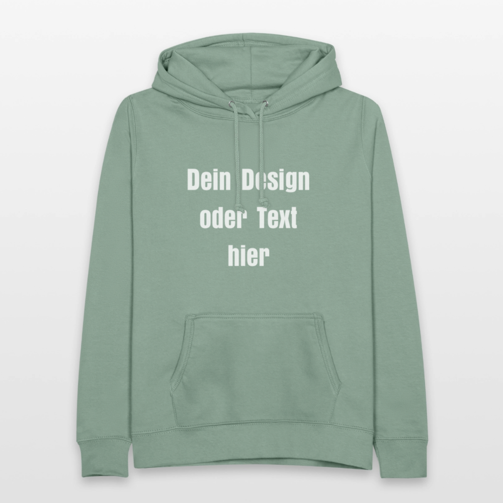 Frauen Hoodie - personalisierbare Vorder- und Rückseite - Graugrün